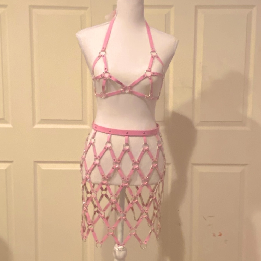 Pink Caged Two-Piece